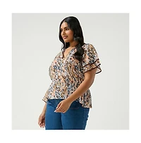 Bellarosa Floral V-Neck Top
