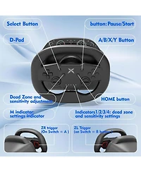 Nbcp Wireless Racing Wheel with Pedal for Switch, PS4/PS3, Pc, iOS & Android – 270° Rotation, Dual Vibration, Bluetooth 5.0, Race Game Con
