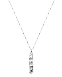 Unwritten Silver-Tone Fearless Graffiti Bar Short Pendant Necklace