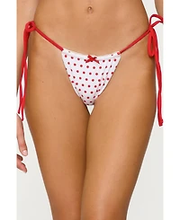 Edikted Women's Leigh Polka Dot String Bikini Bottom