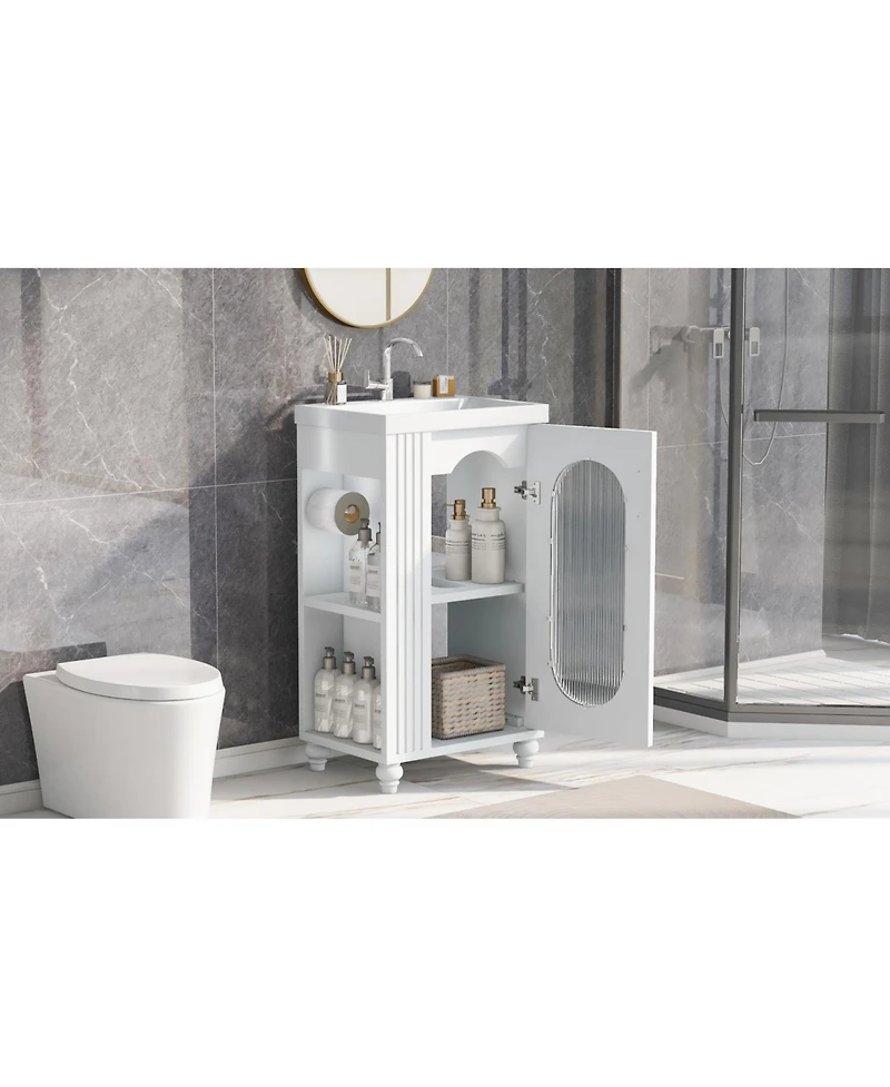 Streamdale Furniture 20" Bathroom Vanity w/ Sink & Shelf
