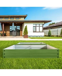 Streamdale Furniture Metal Garden Bed 6x3x1 ft (2 Pack) - Green
