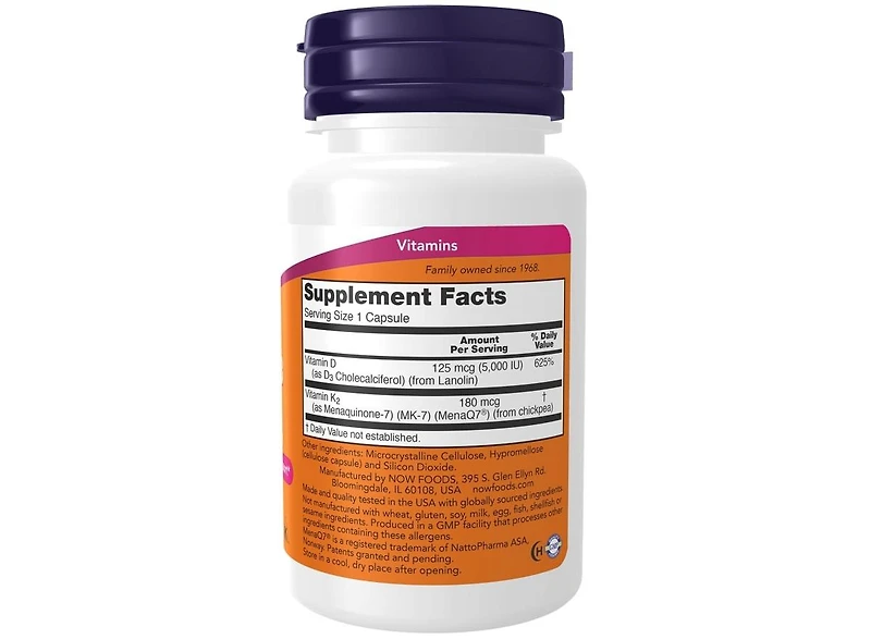 Now Foods Mega Vitamin D3 And Mk-7 ,90 Caps