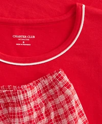 Charter Club Women's Long-Sleeve Jersey Pajama Set