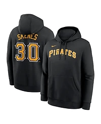 Nike Men's Paul Skenes Black Pittsburgh Pirates Player Name Number Club Fleece Pullover Hoodie