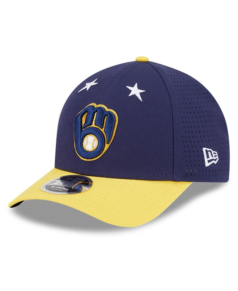 New Era Men's Navy/Gold Milwaukee Brewers 2025 Mlb All-Star Game 9FORTY M-Crown Adjustable Hat