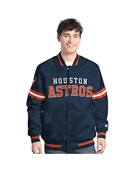 Starter Men's Navy Houston Astros Scout Full-Snap Varsity Jacket