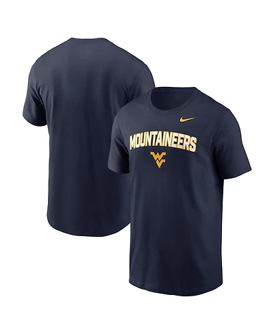 Nike Men's Navy West Virginia Mountaineers Primetime Arch Stack T-Shirt