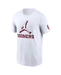 Jordan Men's White Oklahoma Sooners Primetime 2-Hit Swoosh T-Shirt