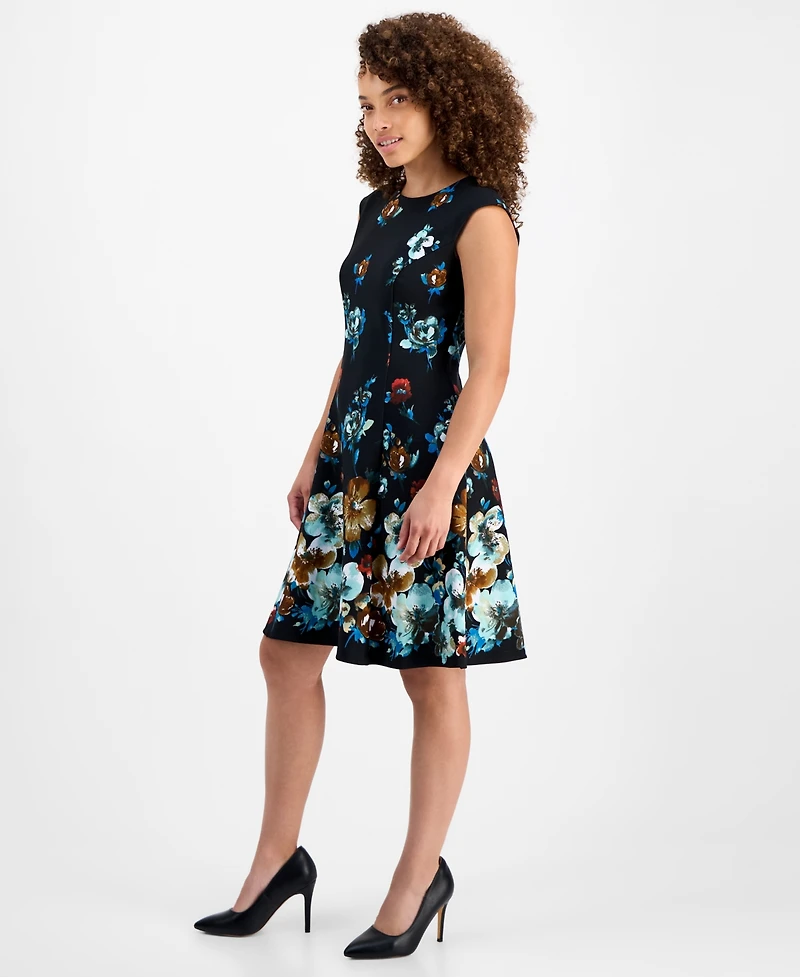Connected Petite Floral Sleeveless Sheath Dress