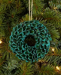 Holiday Lane Enchanted Emerald Green Wreath Ornament, Macy's Exclusive