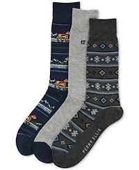 Perry Ellis Portfolio Men's 3pk. Mixed Patterned Socks