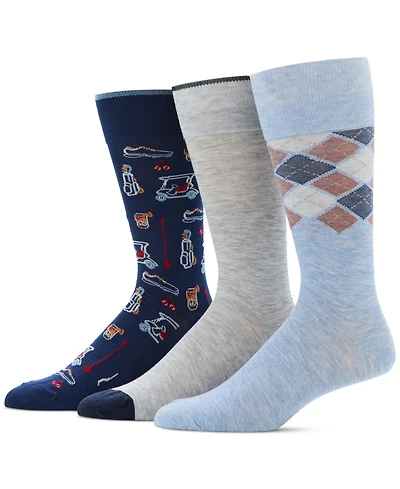 Perry Ellis Portfolio Men's 3pk. Mixed Patterned Socks