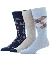 Perry Ellis Portfolio Men's 3pk. Mixed Patterned Socks