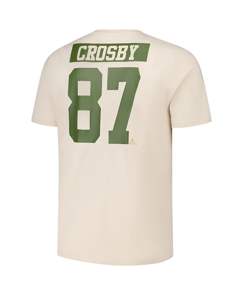 LevelWear Men's Sidney Crosby Khaki Pittsburgh Penguins 2024 Nhl Military Appreciation Richmond Delta Player Name Number T-Shirt