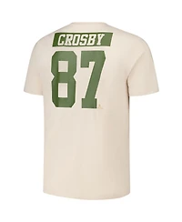 LevelWear Men's Sidney Crosby Khaki Pittsburgh Penguins 2024 Nhl Military Appreciation Richmond Delta Player Name Number T-Shirt