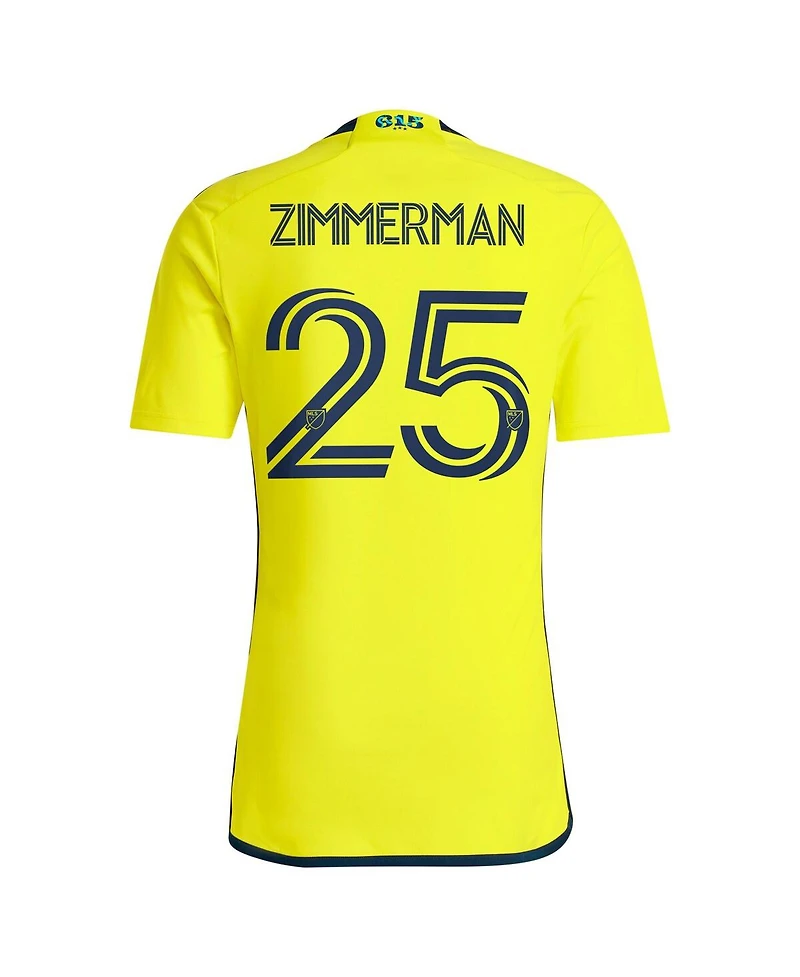 Adidas Men's Walker Zimmerman Yellow Nashville Sc 2024 The 615 Kit Replica Player Jersey