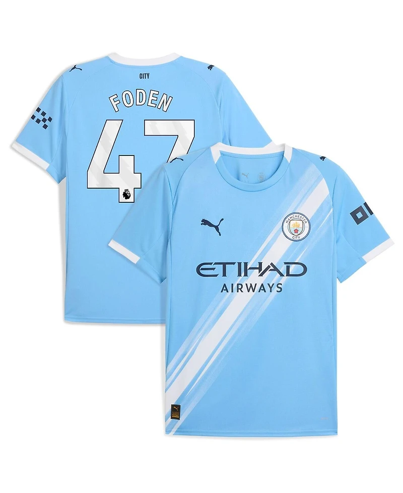 Puma Men's Phil Foden Sky Blue Manchester City 2025/26 Home Replica Player Jersey