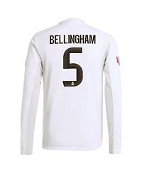 Adidas Men's Jude Bellingham White Real Madrid 2025/26 Home Authentic Long Sleeve Jersey