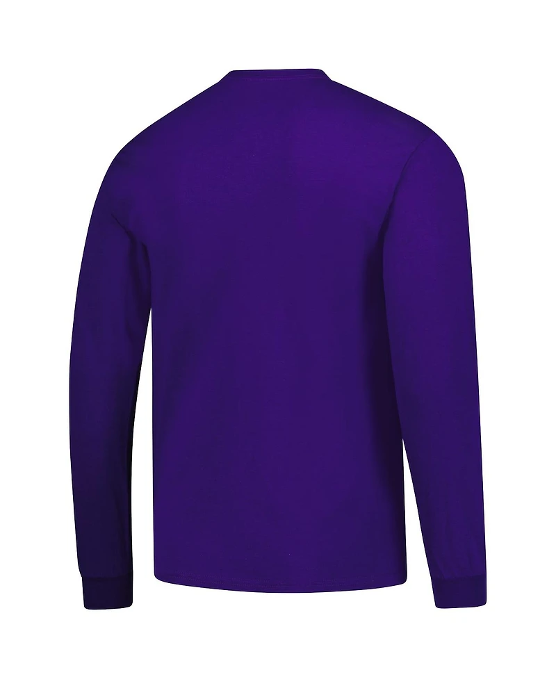 Fanatics Unlabeled Men's Purple Northwestern Wildcats Logo Long Sleeve T-Shirt