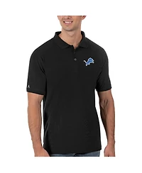 Antigua Men's Black Detroit Lions Legacy Pique Polo Shirt