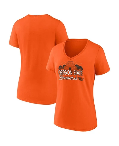 Fanatics Women's Orange Oregon State Beavers Fundamentals Region Draw T-Shirt