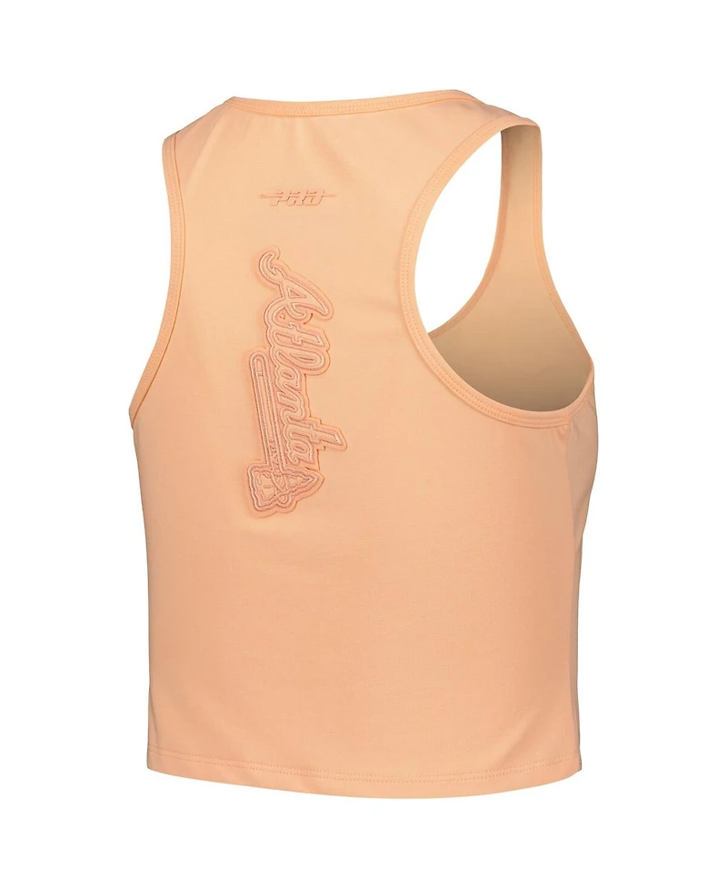 Pro Standard Women's Orange Atlanta Braves Neutral Fitted Racerback Tank Top