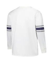 '47 Brand Men's White Dallas Cowboys Big Tall Premier Brex Long Sleeve T-Shirt