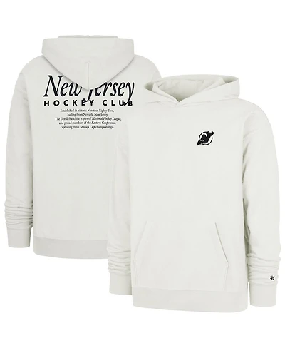 '47 Brand Men's Natural New Jersey Devils Foundation Pullover Hoodie