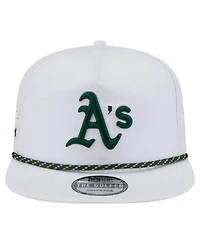 New Era Men's White Athletics Perforated Golfer Snapback Hat