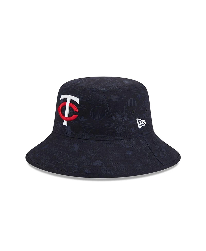 New Era Big Boys and Girls Navy Minnesota Twins 2025 Spring Training All Over Print Bucket Hat