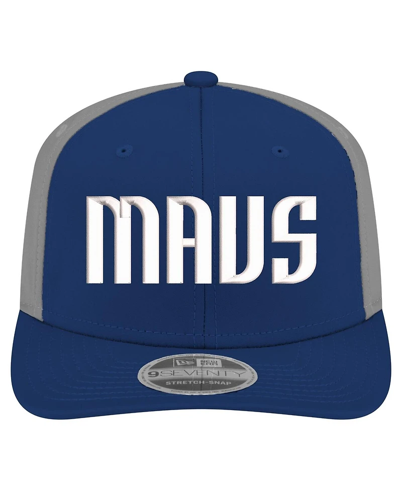 New Era Men's Navy Dallas Mavericks Statement Edition Jersey Hook 9SEVENTY Stretch-Snap Hat