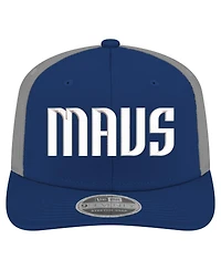 New Era Men's Navy Dallas Mavericks Statement Edition Jersey Hook 9SEVENTY Stretch-Snap Hat
