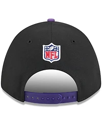 New Era Big Boys and Girls Black/Purple Minnesota Vikings 2025 Nfl Draft 9FORTY A-Frame M-Crown Adjustable Hat
