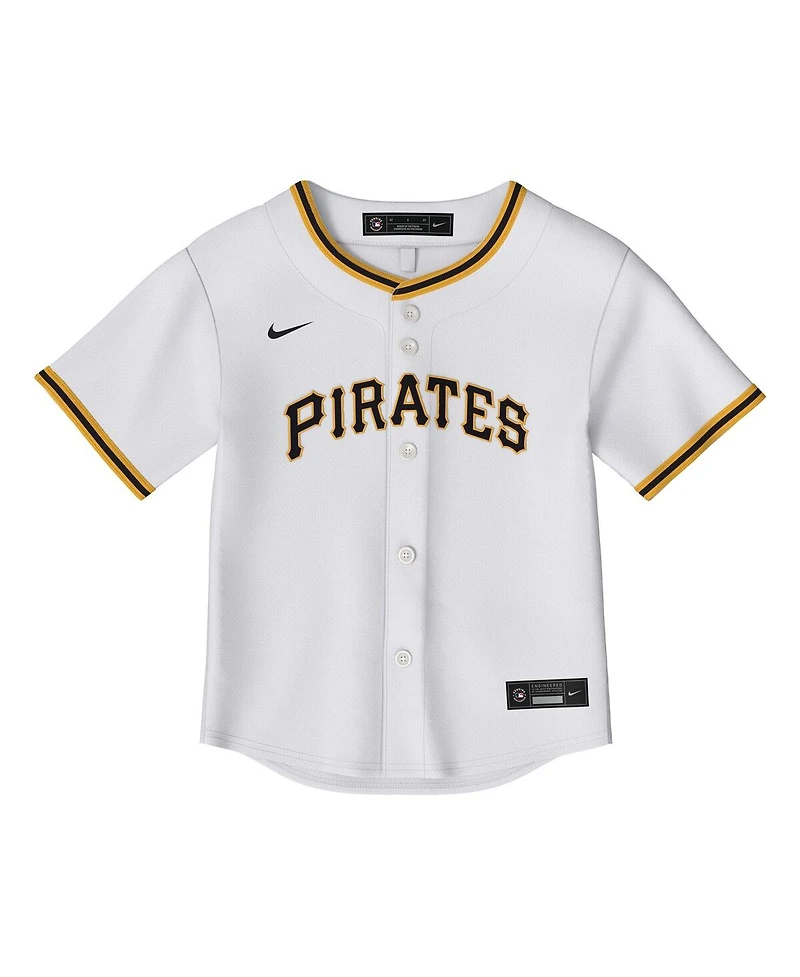 Nike Baby Boys and Girls Paul Skenes White Pittsburgh Pirates Home Replica Jersey