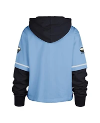 '47 Brand Women's Powder Blue Milwaukee Brewers City Connect Shortstop Cropped Pullover Hoodie