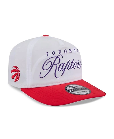 New Era Men's White/Red Toronto Raptors 2025 Nba Draft On-Stage Nylon 19TWENTY Adjustable Hat