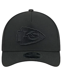 New Era Men's Black Kansas City Chiefs Team Collection 9FORTY M-crown A-Frame Adjustable Hat