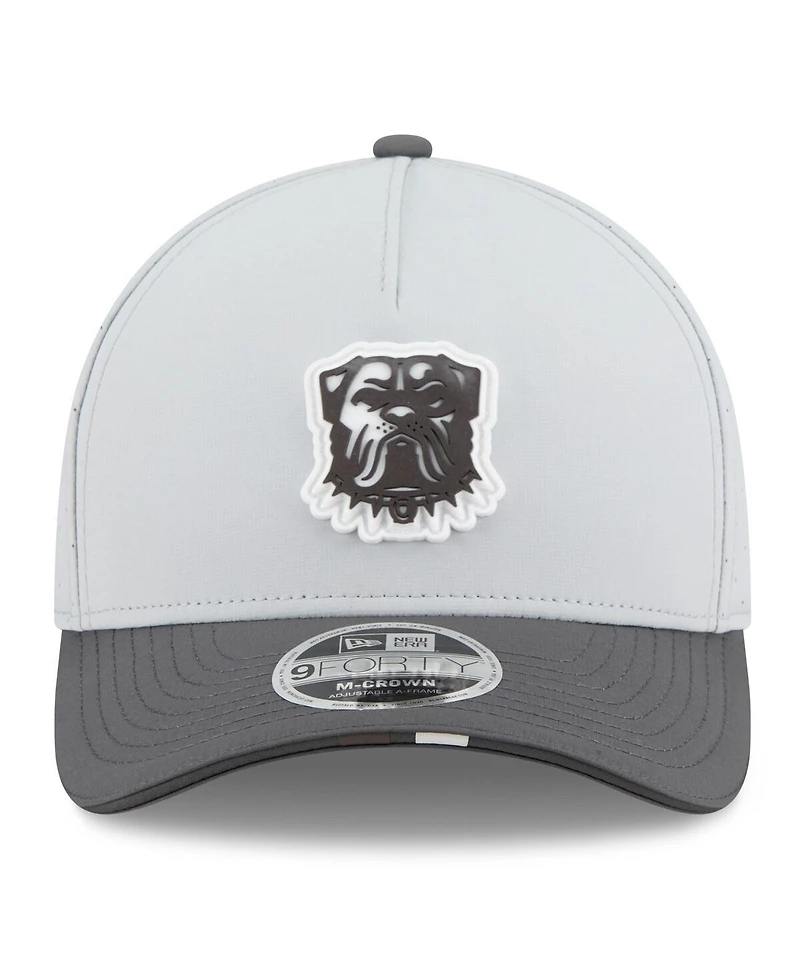 New Era Men's Gray/Graphite Cleveland Browns 2025 Nfl Training Camp A-Frame 9FORTY Adjustable Hat