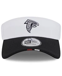 New Era Men's White/Black Atlanta Falcons 2025 Nfl Training Camp Adjustable Visor Hat
