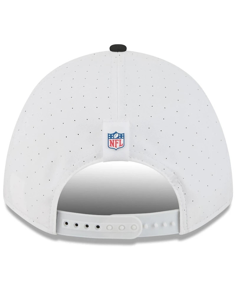 New Era Big Boys and Girls White/Black Baltimore Ravens 2025 Nfl Training Camp A-Frame 9FORTY Adjustable Hat