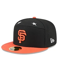 New Era Men's Black/Orange San Francisco Giants 2025 Mlb All-Star Game Side Patch 59FIFTY Fitted Hat