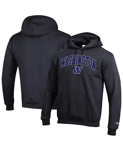 Champion Men's Black Washington Huskies Arch Over Logo Pullover Hoodie