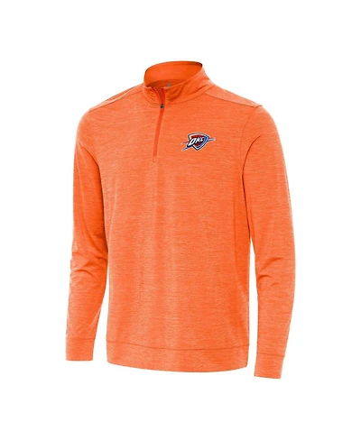 Antigua Men's Heather Orange Oklahoma City Thunder Bright Quarter-Zip Sweatshirt