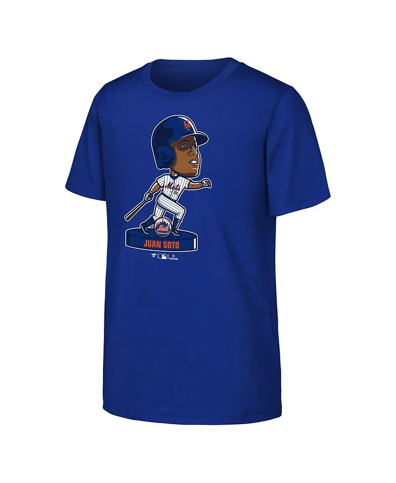 Fanatics Big Boys and Girls Juan Soto Royal New York Mets Bobble Head Player T-Shirt
