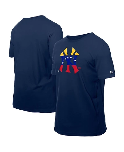 New Era Men's Navy New York Yankees Venezuelan Flag Logo T-Shirt