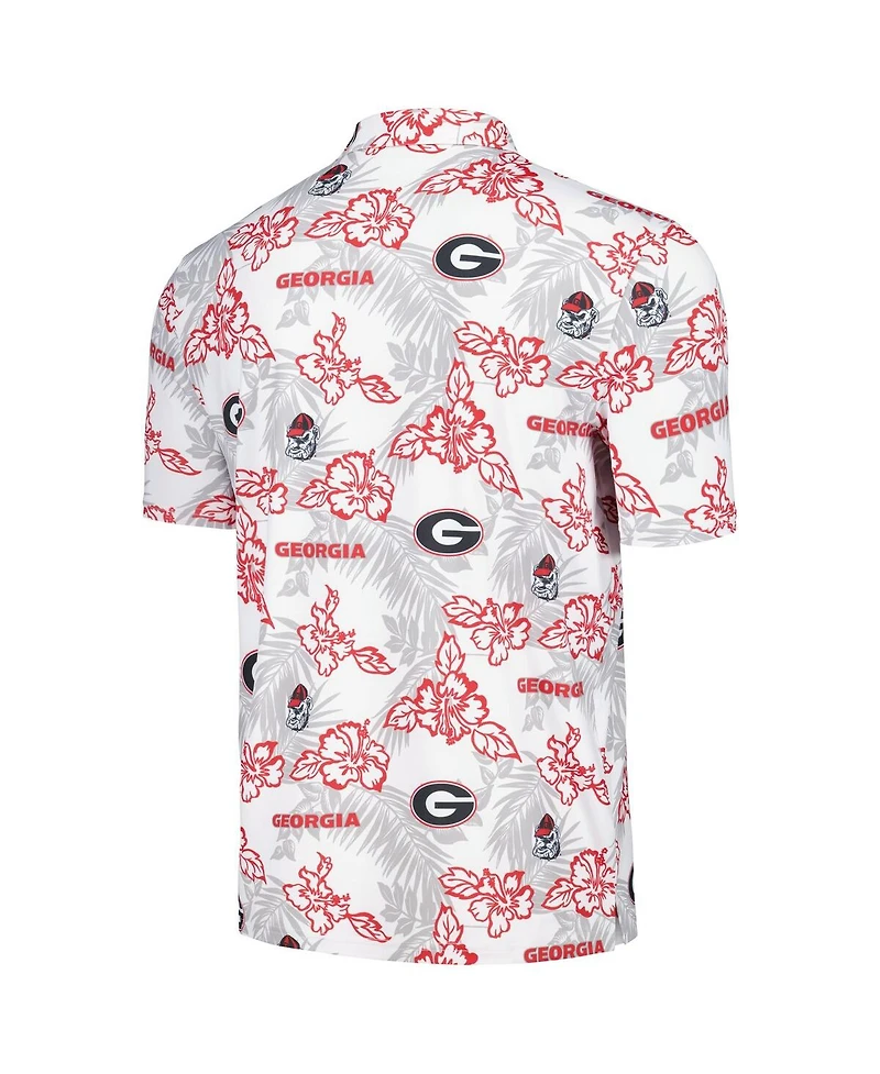 Reyn Spooner Men's White Georgia Bulldogs Performance Polo Shirt