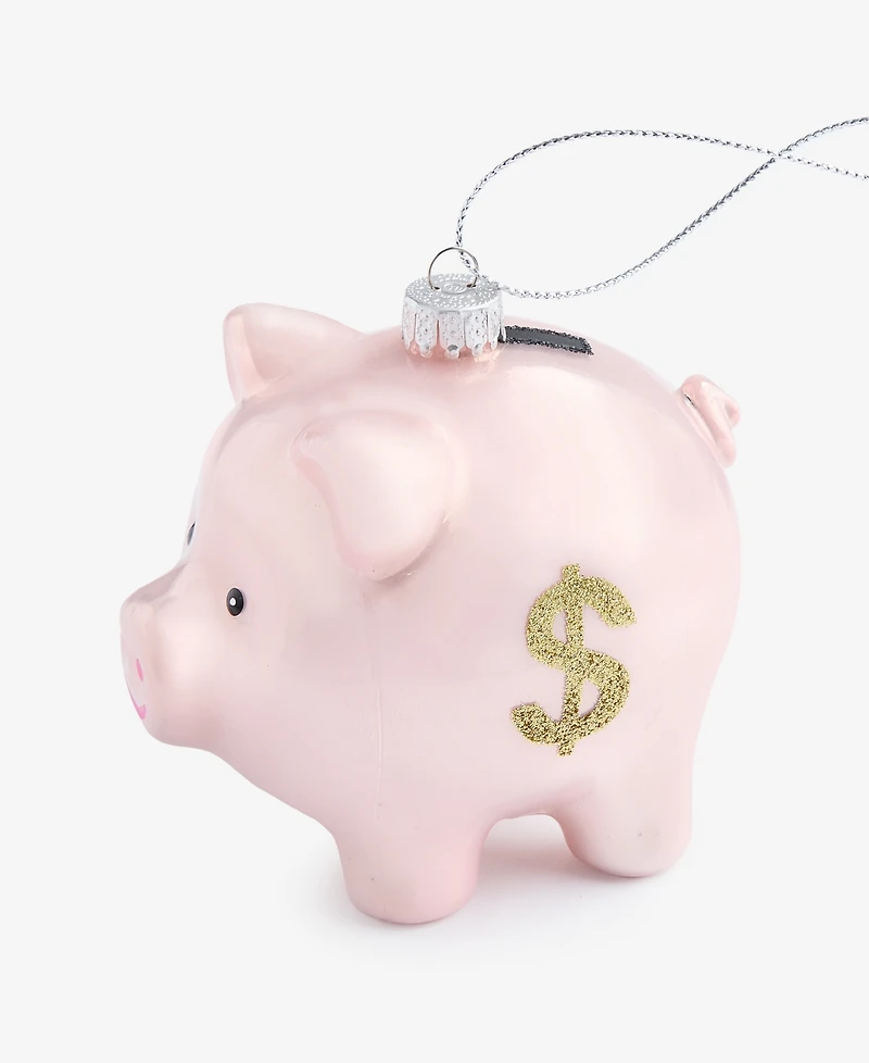 Holiday Lane Eclectic Charm Glass Piggy Bank Ornament, Macy's Exclusive