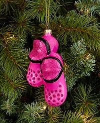 Holiday Lane Eclectic Charm Glass Slip-On Shoes Ornament, Macy's Exclusive