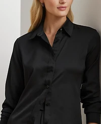 Lauren Ralph Women's Satin Charmeuse Shirt